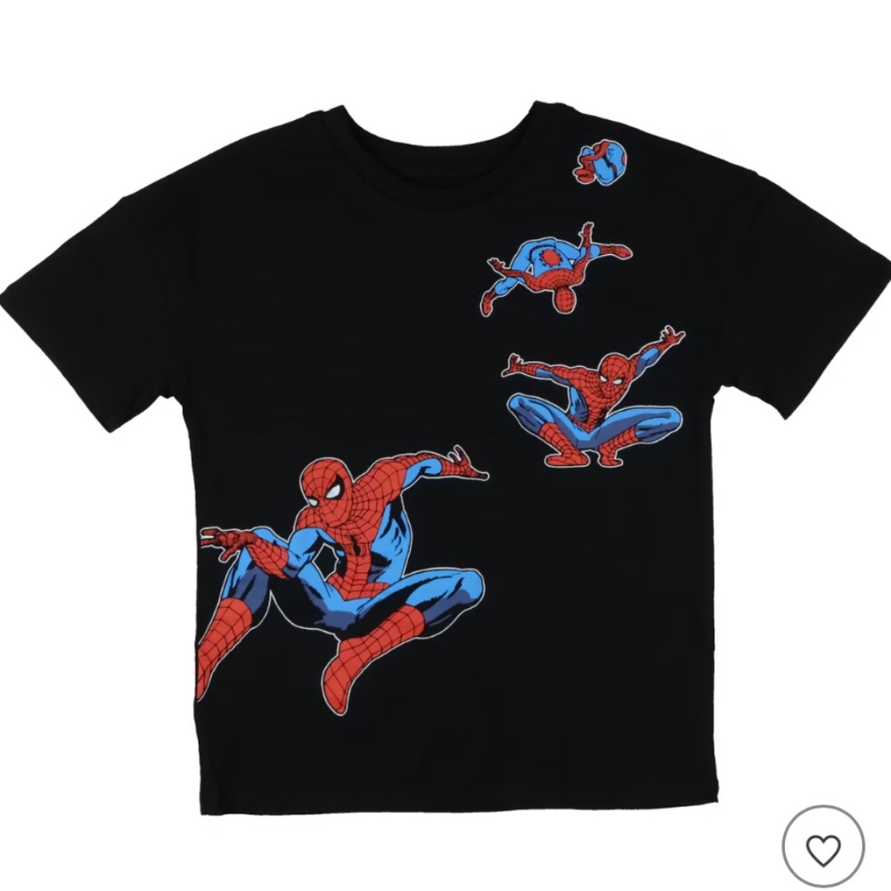 Marvel Spiderman Boys' Graphics T-Shirt, Spidey Bold Diagonal Action‎ Poses XL